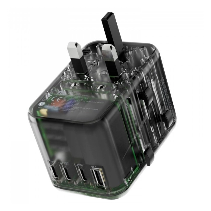 شارژر دیواری 65 وات پاورولوجی مدلPowerology 65W Universal Multi-Port Travel Adapter