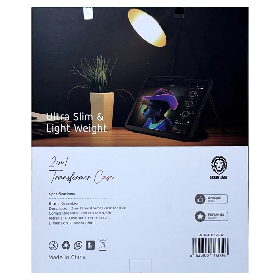 کاور گرین مدل Transformer Case برای آیپد 12.9 اینچ