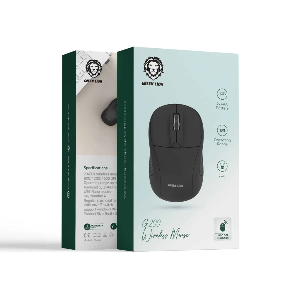 ماوس بی سیم گرین مدل G200 Wireless Mouse