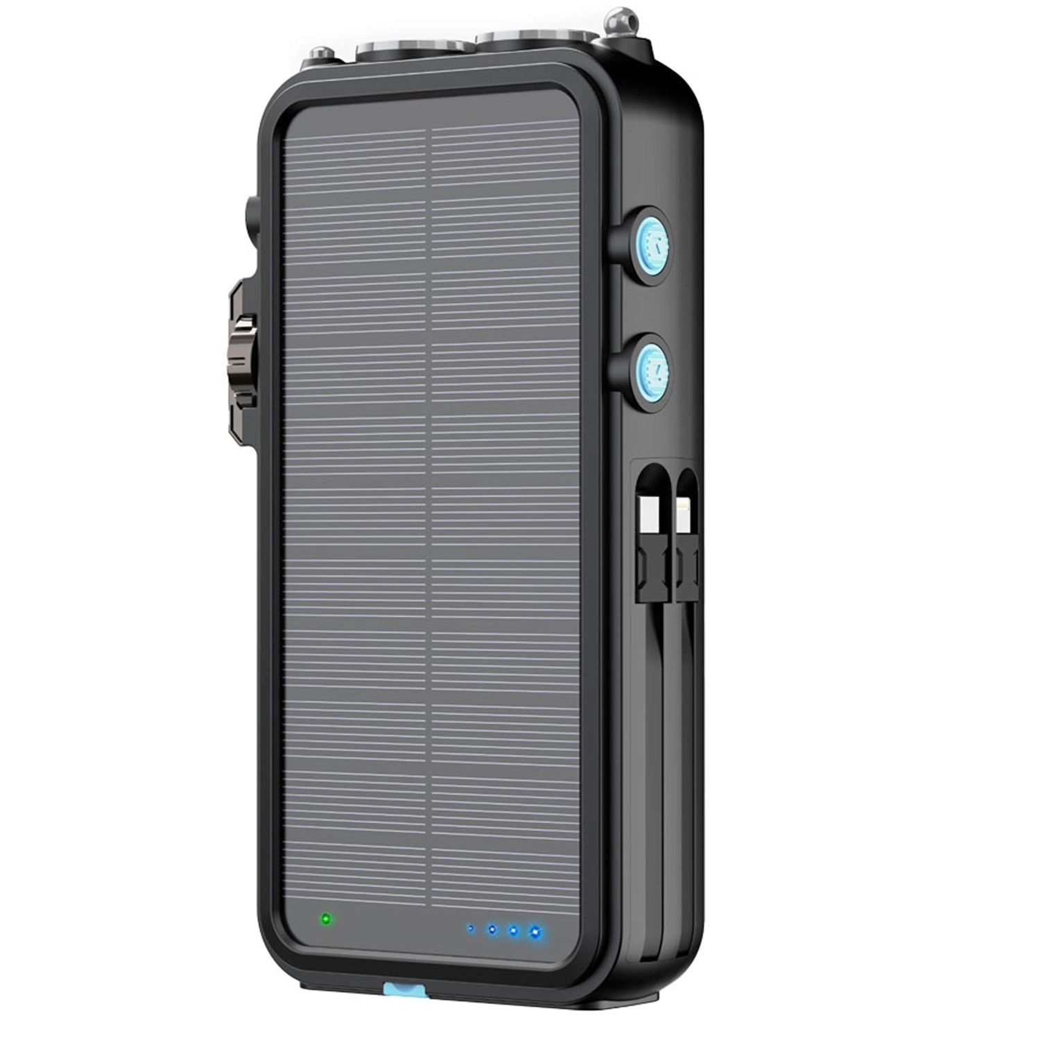 پاوربانک پاورولوژی مدل Powerology 16000mAh Solar Power Bank with FM Radio Speaker and Lights PPBCHA49