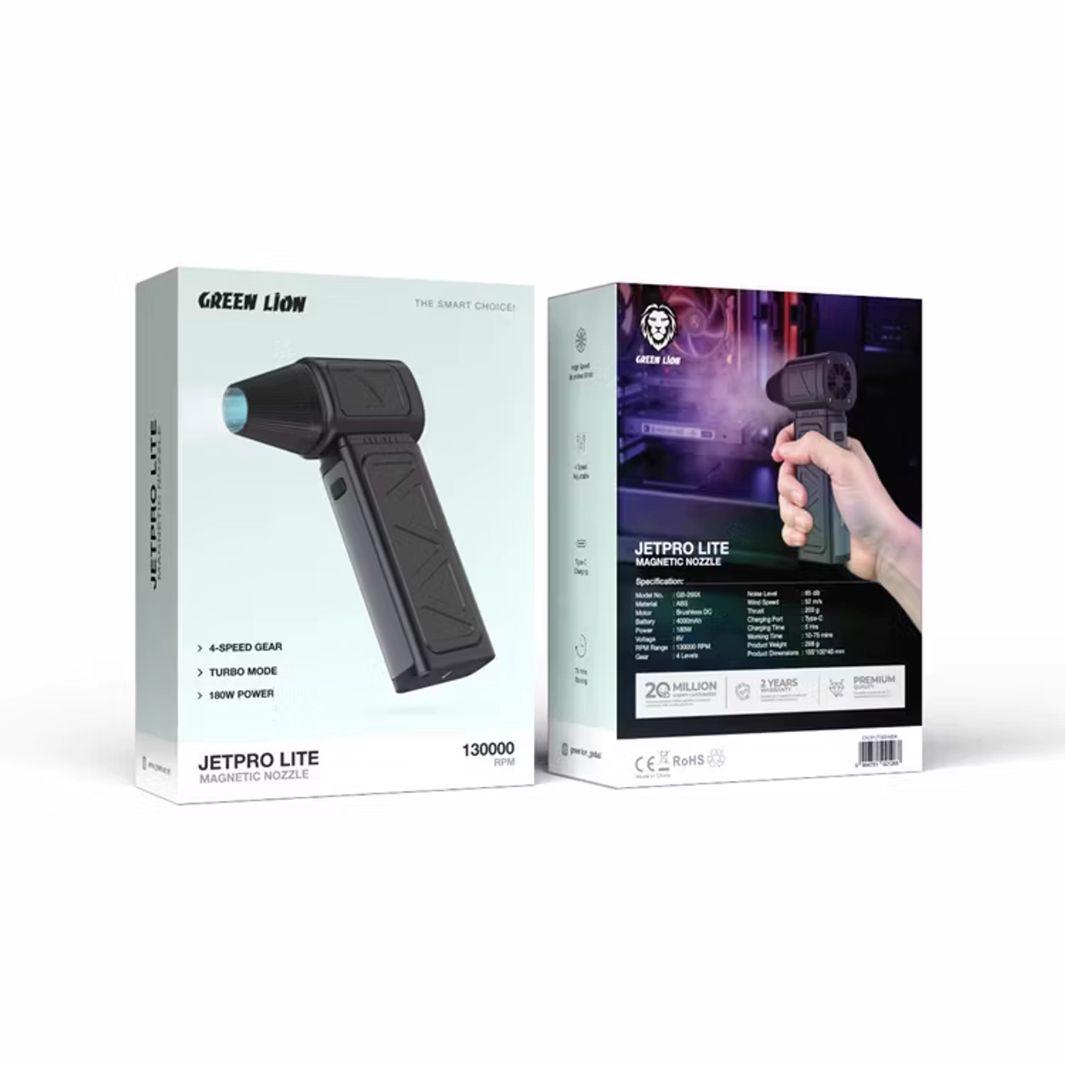 توربوجت گرین لاین مدل Green Lion Jet Pro Lite Magnetic Nozzle GNJPLT180W