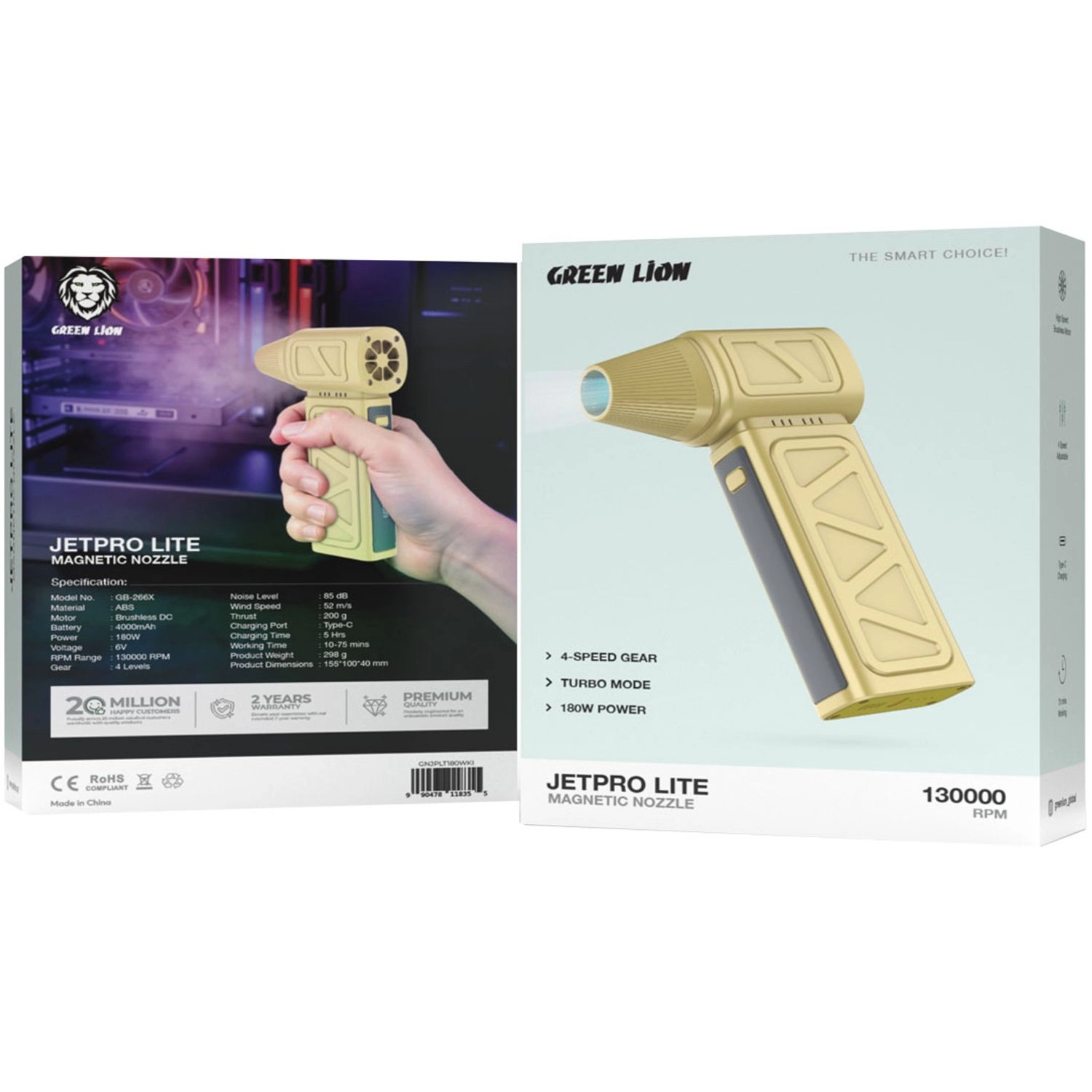 توربوجت گرین لاین مدل Green Lion Jet Pro Lite Magnetic Nozzle GNJPLT180W