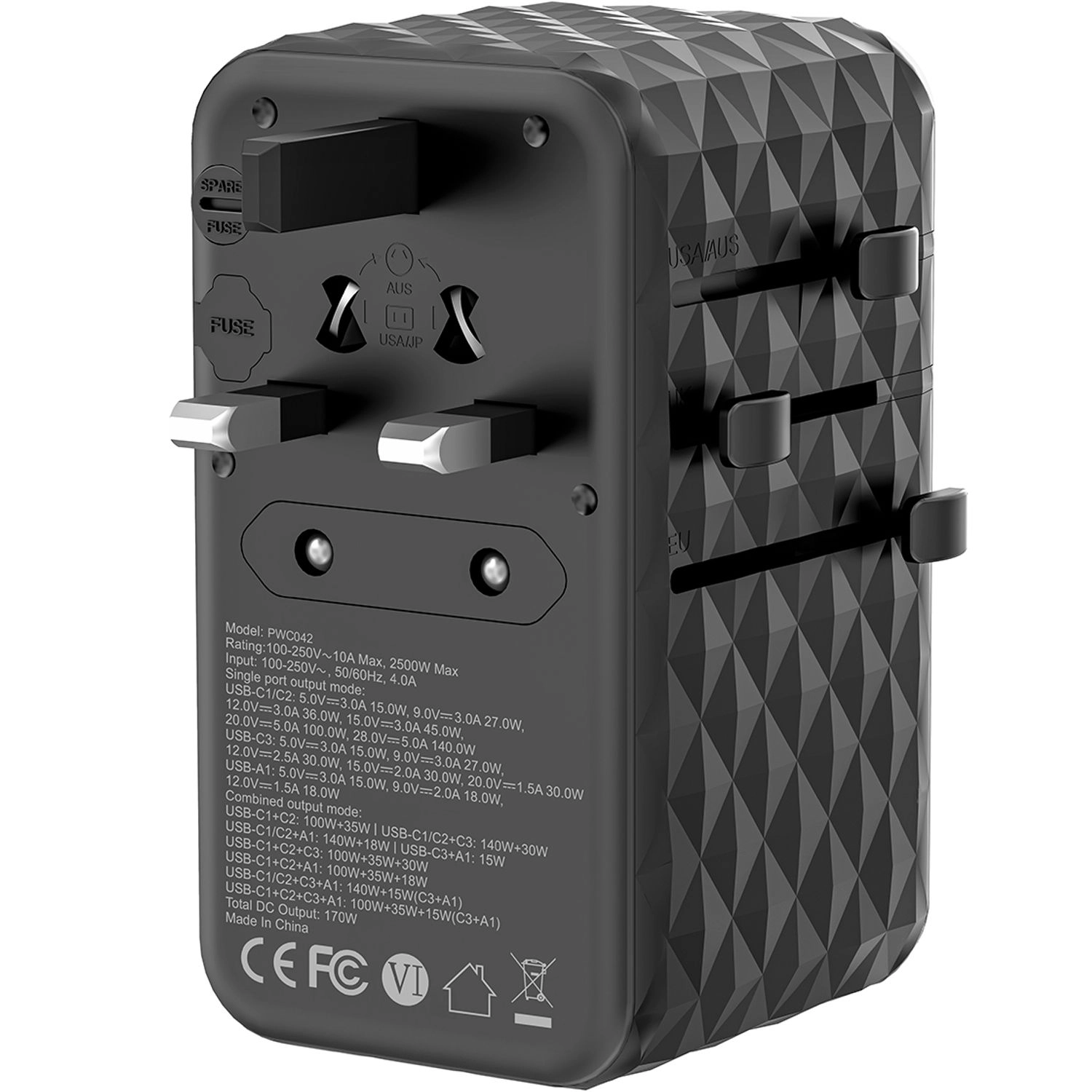 شارژر دیواری 170 وات پاورولوژی مدل Powerology Charger PWCUQC042