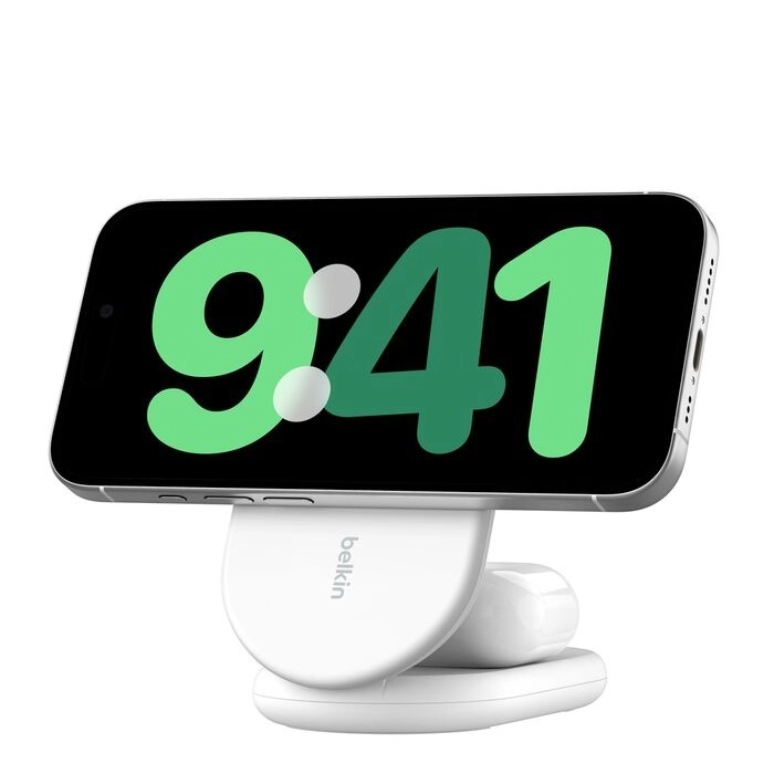 پایه شارژ بی سیم بلکین مدل Belkin BoostCharge 2-in-1 Magnetic Foldable 15W WIZ028