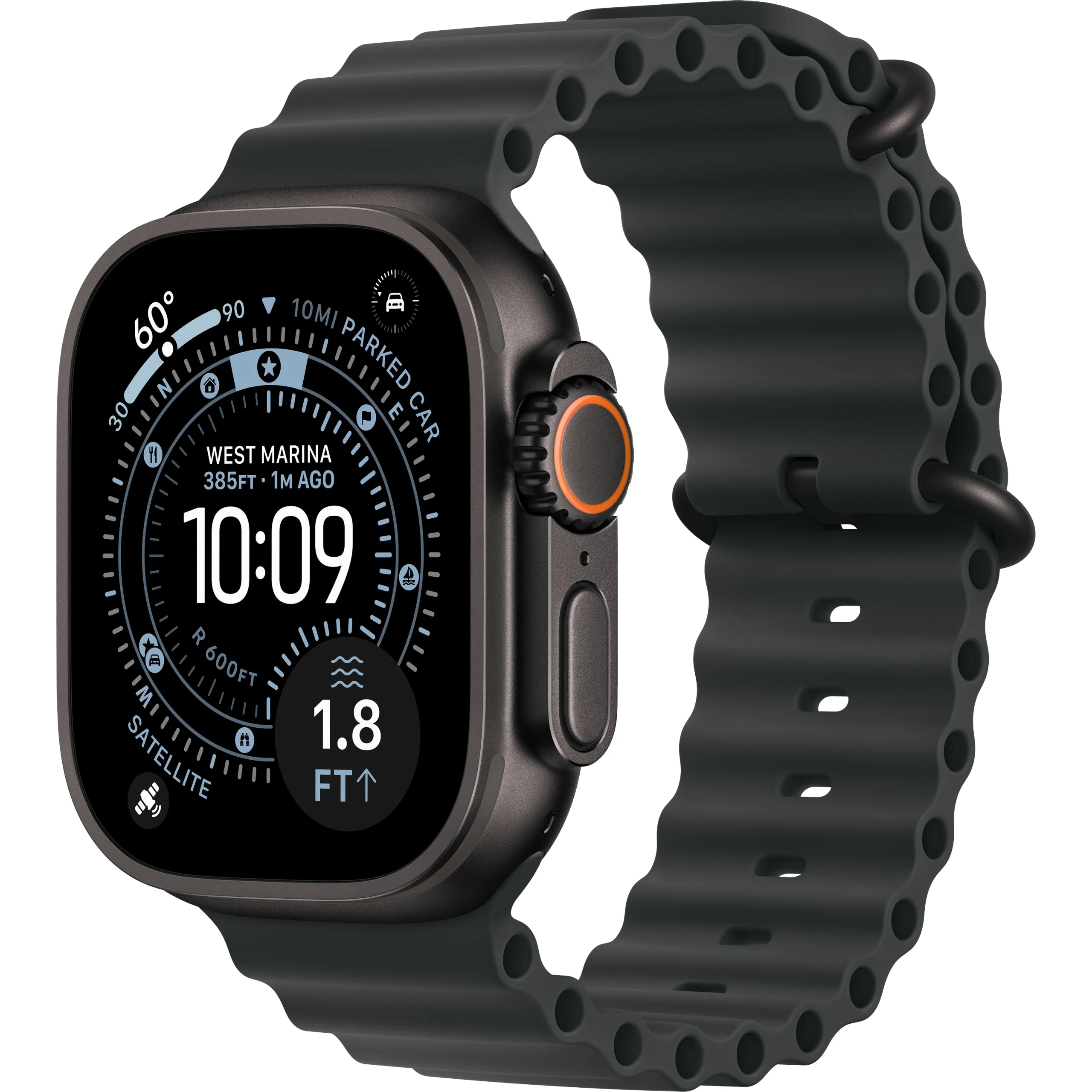 اپل واچ مدل Ultra 3 Black Titanium Case Ocean Black Band