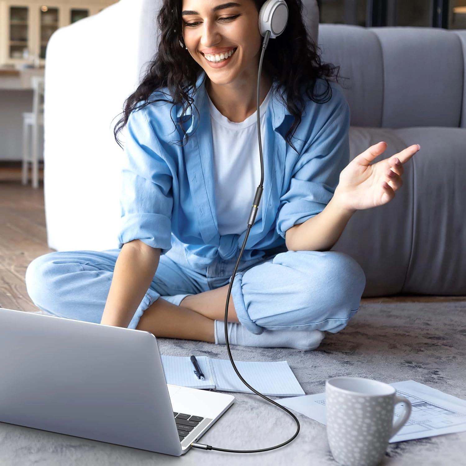 کابل صدا یوگرین مدل UGREEN AUX 3.5mm Male to AUX 3.5mm Female AV118