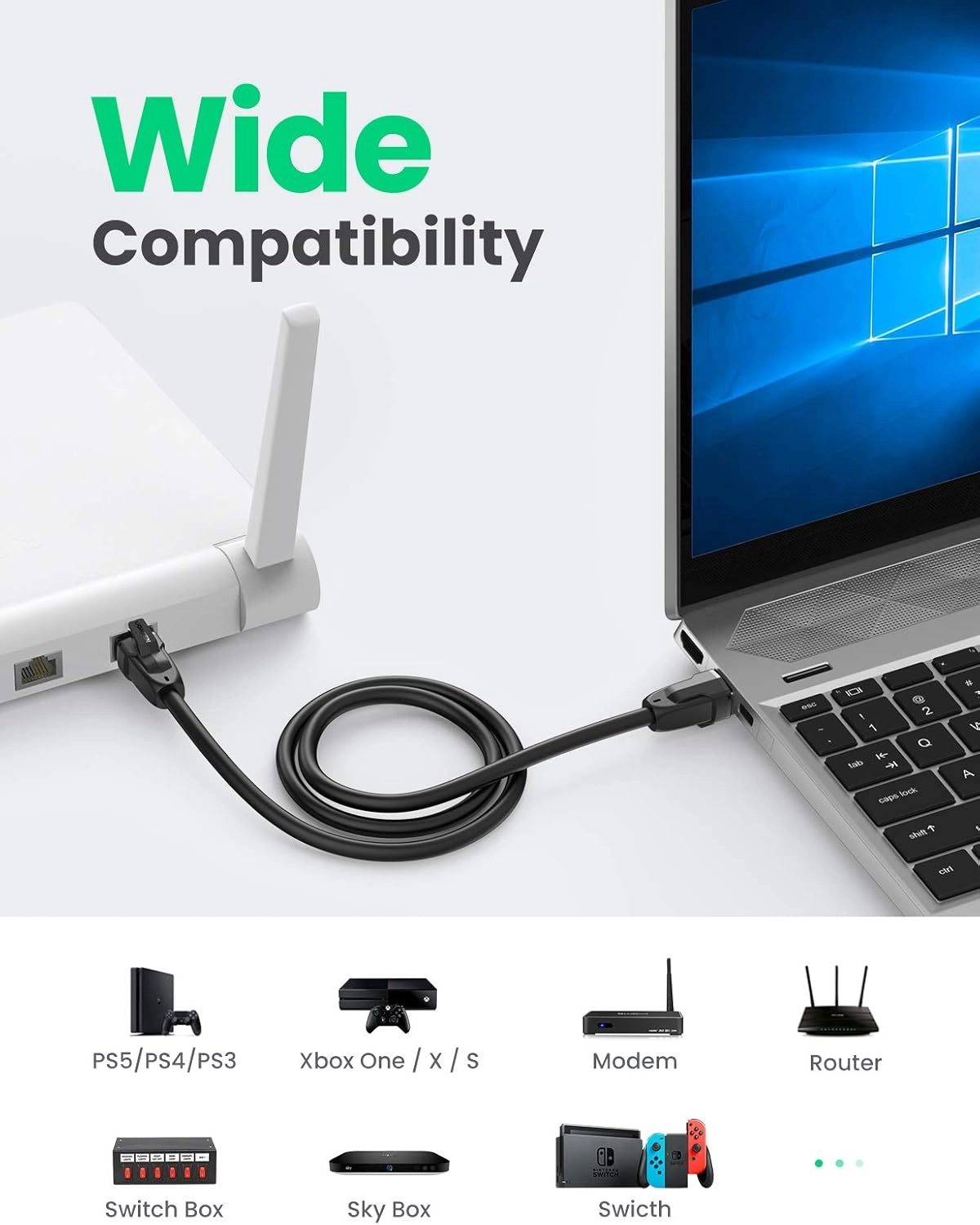 کابل شبکه یوگرین مدل UGREEN Cat8 S/FTP NW121