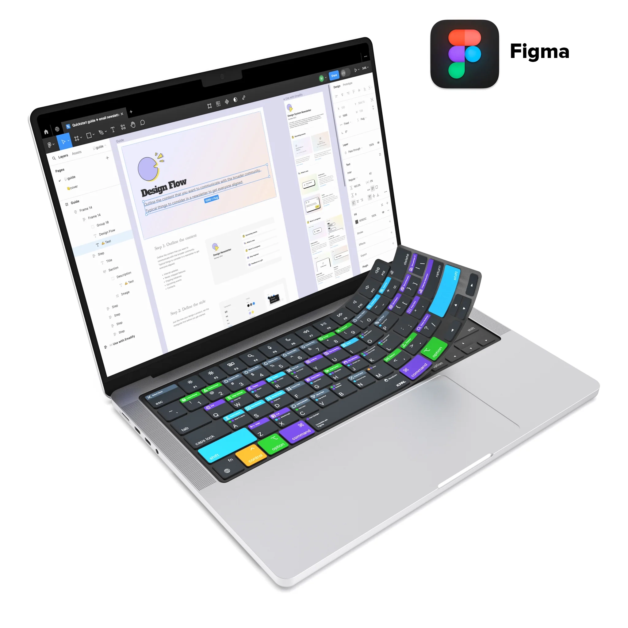 محافظ کیبورد جی سی پال مدل VerSkin Figma Shortcut JCP2693