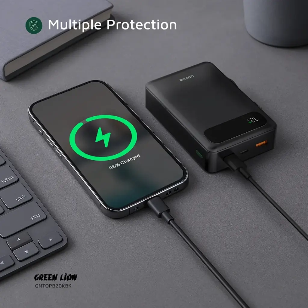 پاوربانک گرین لاین مدل Green Lion Toledo 20000mAh 20WGNTOPB20KBK